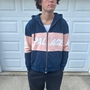 Men's Palace Colorblock Full Zip Hoodie Size M